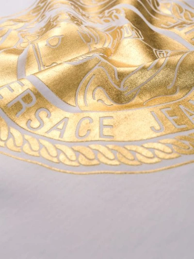 Shop Versace Jeans Couture Coin Print T-shirt In White