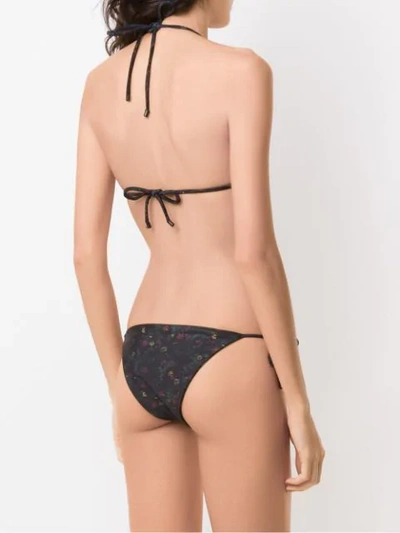 Shop Osklen Printed Bikini Set In Black
