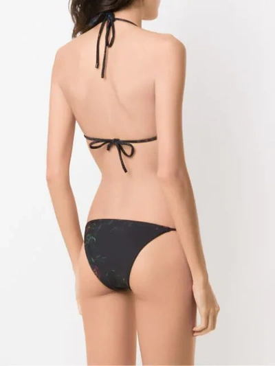 Shop Osklen Printed Bikini Set In Black