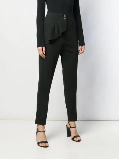 Shop Sandro Slim-fit Trousers In Black