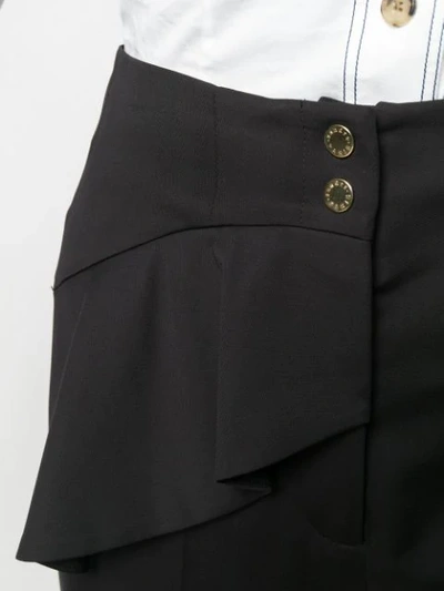 Shop Sandro Slim-fit Trousers In Black