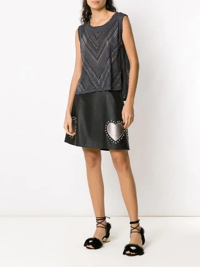 Shop Andrea Bogosian Embellished Blouse In Black