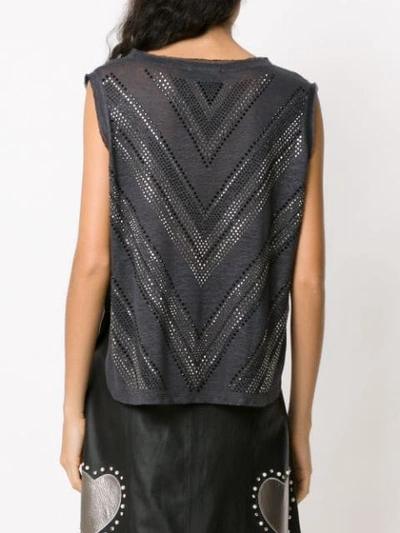 Shop Andrea Bogosian Embellished Blouse In Black