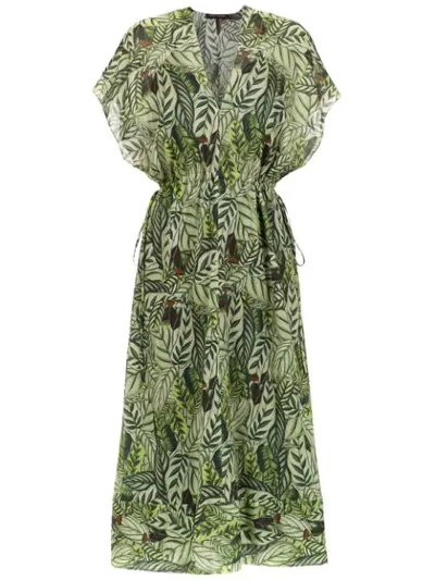 Shop Andrea Marques Túnica Midi Dress In Green