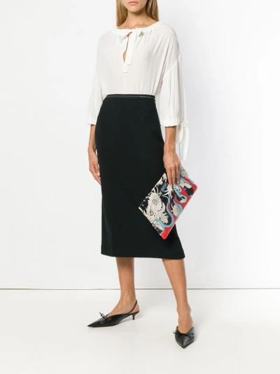 Shop Prada Midi Skirt - Black