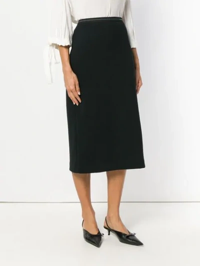 Shop Prada Midi Skirt - Black