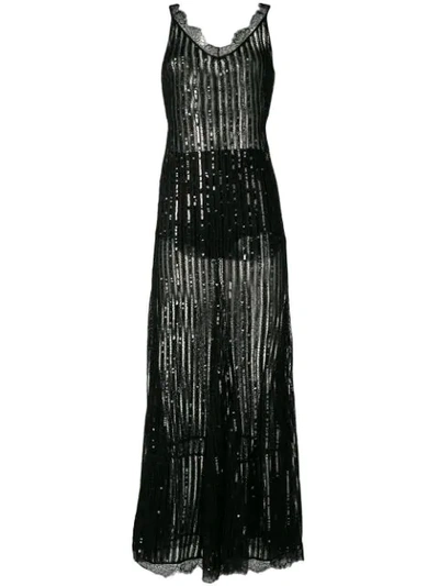 Shop Amen Sequin-embellished Dress - Black