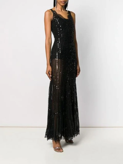 Shop Amen Sequin-embellished Dress - Black