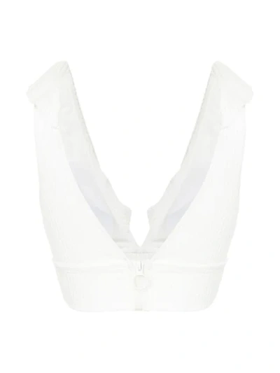 Shop Duskii Sunrise Ruffled Bikini Top In White