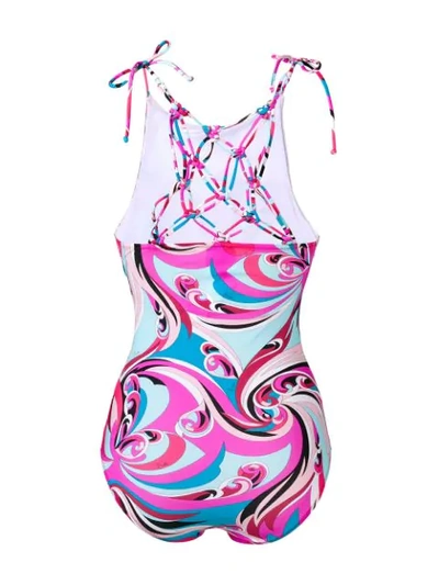 Shop Emilio Pucci Printed Swimsuit - Pink