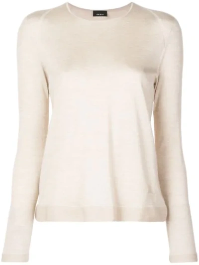 Shop Akris Knitted Top In Neutrals