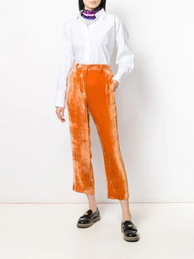 Shop Sies Marjan Willa Corduroy Cropped Trousers In Orange
