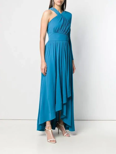 Shop Givenchy Asymmetric Draped Evening Dress In 457