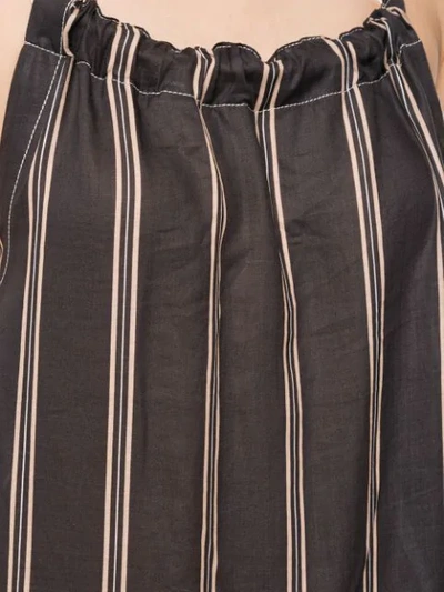 Shop Lee Mathews Granada Stripe Dress In Black