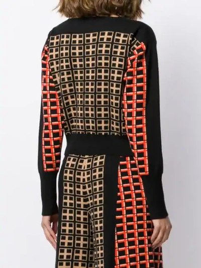 Shop Temperley London Checkered Jumper In Black