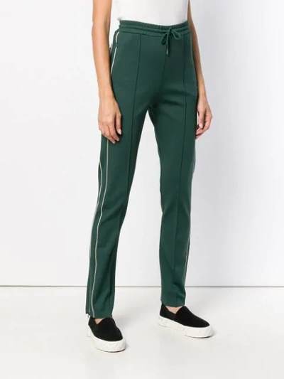 Shop Joseph Creased Track Trousers In Green