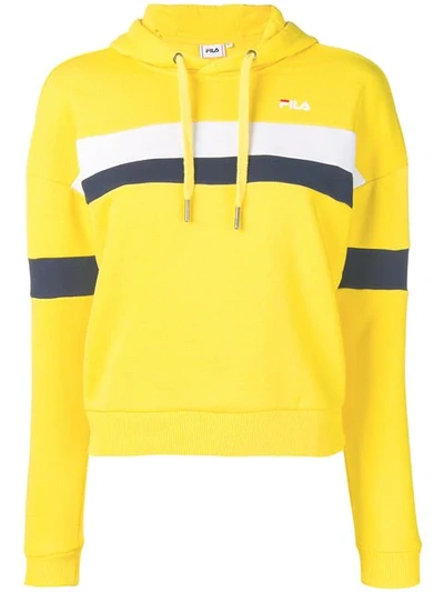 Shop Fila Striped Sweatshirt - Yellow