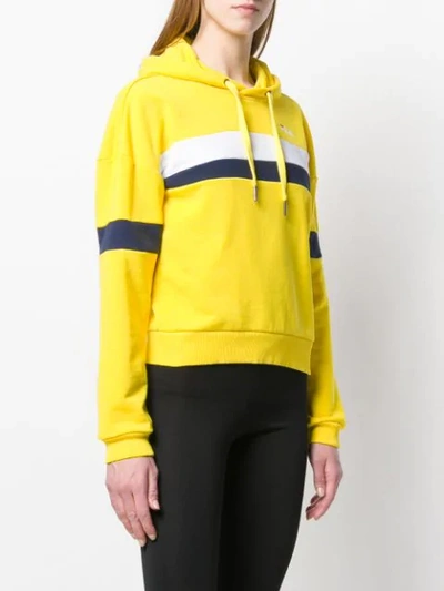 Shop Fila Striped Sweatshirt - Yellow
