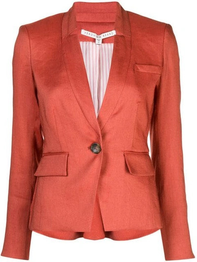 Shop Veronica Beard Blazer Jacket In Orange