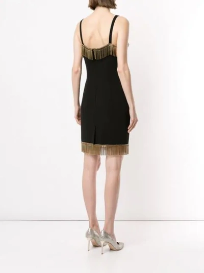 Shop Moschino Needle Embellished Mini Dress In Black