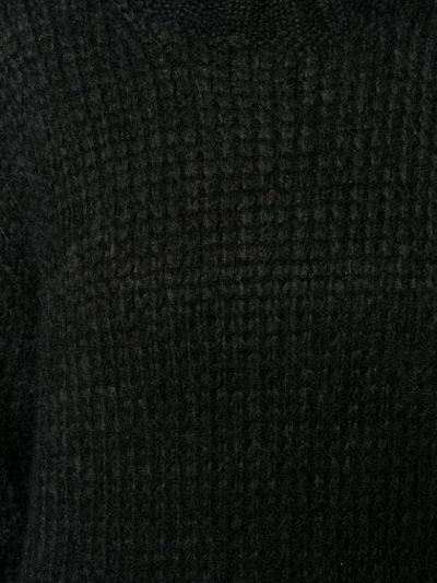 Shop Prada Chunky Sweater In Black