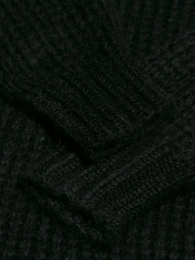 Shop Prada Chunky Sweater In Black