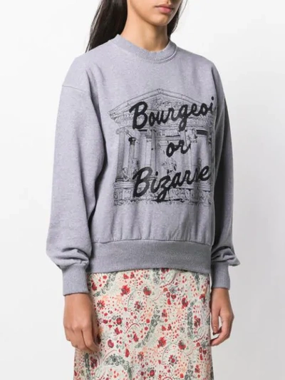 Shop Aries 'bourgeois Or Bizarre' Sweatshirt In Grey