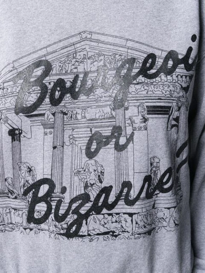 Shop Aries 'bourgeois Or Bizarre' Sweatshirt In Grey