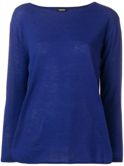 Shop Aspesi Classic Pullover - Blue