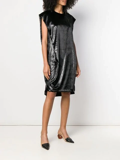 Poiret Shift Midi Dress In Black