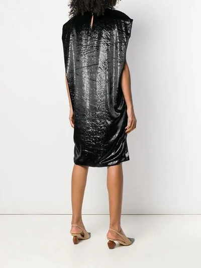 Poiret Shift Midi Dress In Black