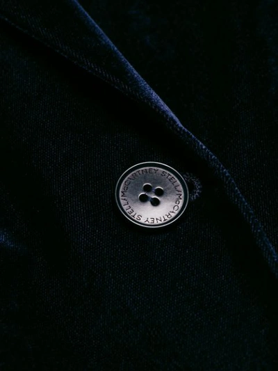 Shop Stella Mccartney Velvet Button Blazer In Blue