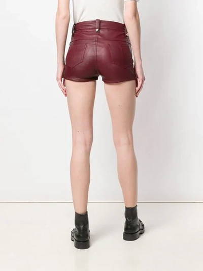 Shop Manokhi Lace Front Shorts In Red