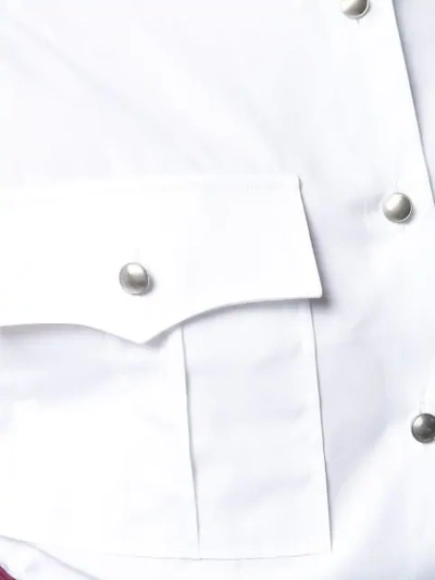 Shop Prada Oversized Poplin Shirt In White