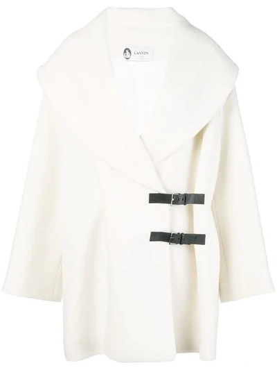 Shop Lanvin Wool Coat In White
