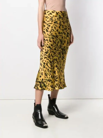 Shop Anine Bing 'bar' Rock Mit Leoparden-print In Yellow