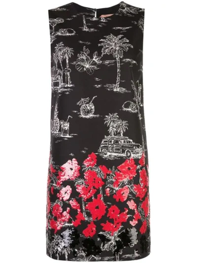 Shop N°21 Palm Trees Dress In Black