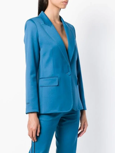 Shop Styland Peaked Lapel Blazer In Blue