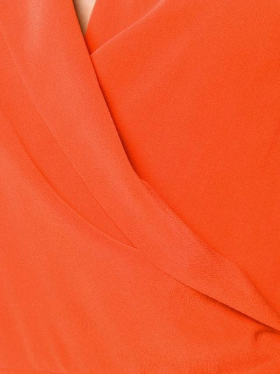 Shop Cashmere In Love Crepe Envelope Wrap Dress In Orange