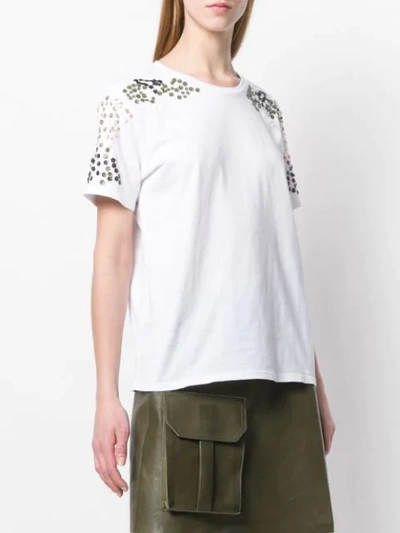 Shop Michael Michael Kors Floral T-shirt In White
