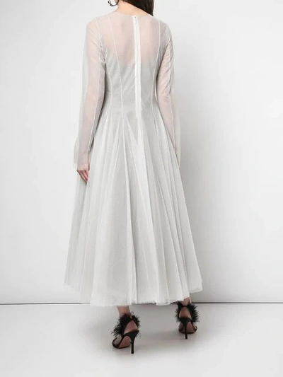 Shop Marc Le Bihan Tulle Midi Dress In White