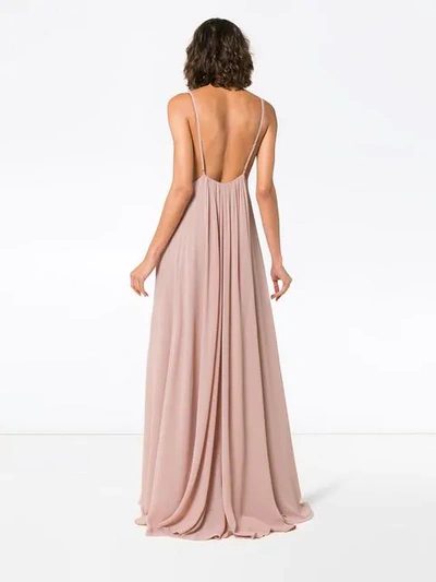 Shop Reformation Callalilly V Neck Maxi Dress In Pink