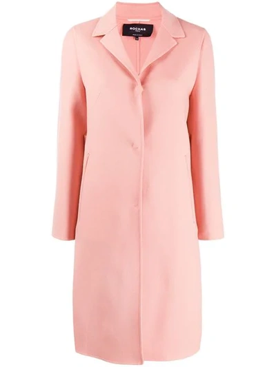 Shop Rochas Single Breasted Coat In Pink