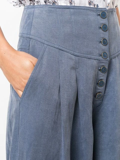 Shop Ulla Johnson Reid Palazzo Pants In Blue