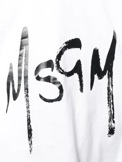 MSGM LOGO PRINT T-SHIRT - 白色