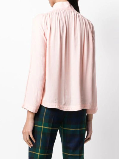 Shop Vanessa Bruno Tie Neck Loose Fit Blouse In Pink