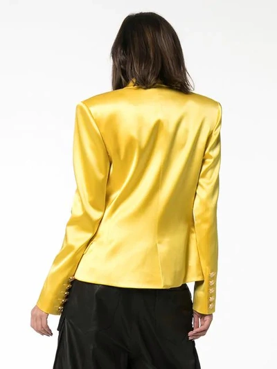 Shop Alexandre Vauthier Single-breasted Blazer - Yellow