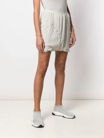 Shop Rick Owens Stud Detailed Shorts In Grey