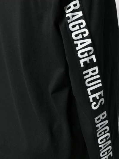 Shop Yohji Yamamoto Slogan Long Sleeved T In Black