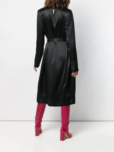 Shop Materiel Long Sleeve Midi Dress In Black